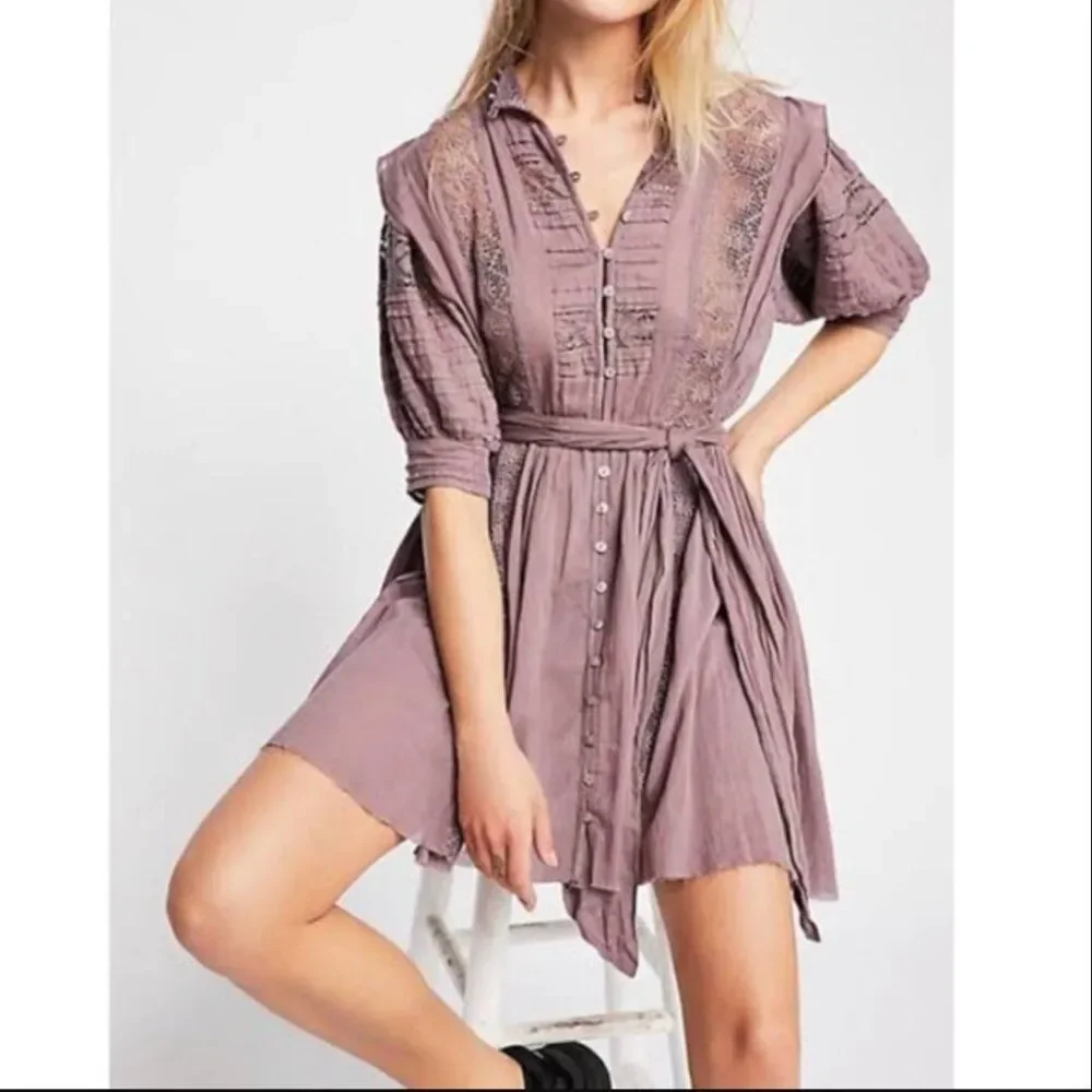 NWT Free People One Sydney Lace Dress Size M